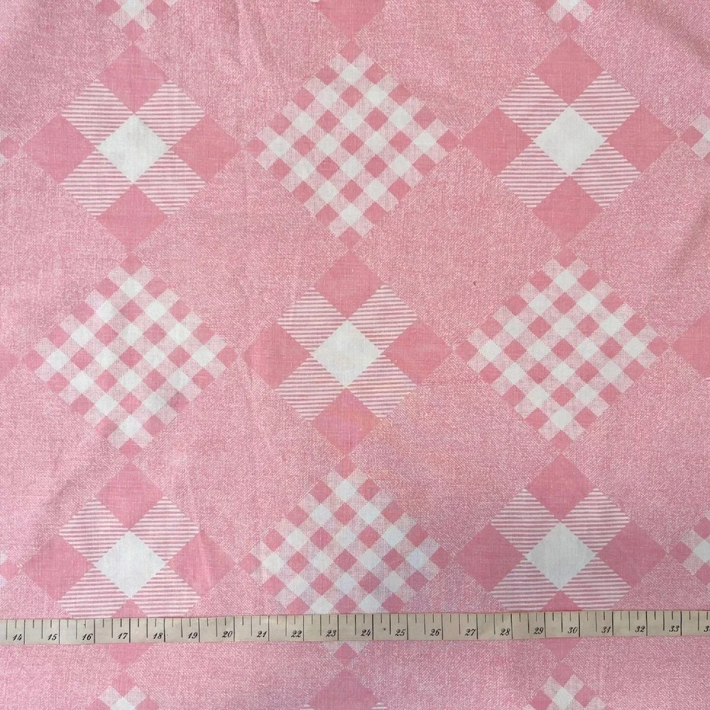 LAST‎ HALF YARD, Vintage Fabric Pink check